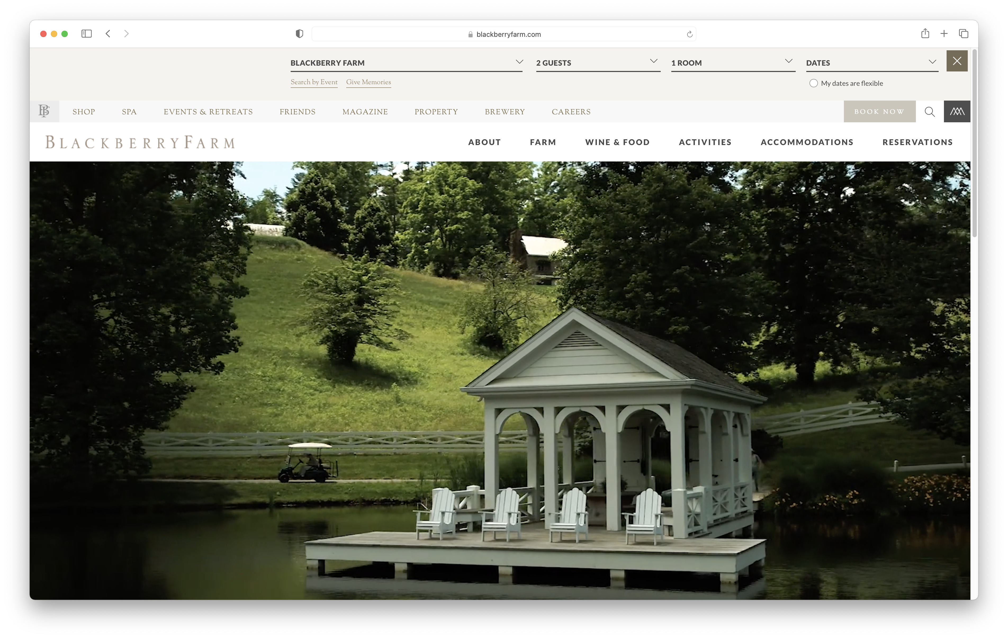 Blackberry Farm & Mountain: product interface detail 1